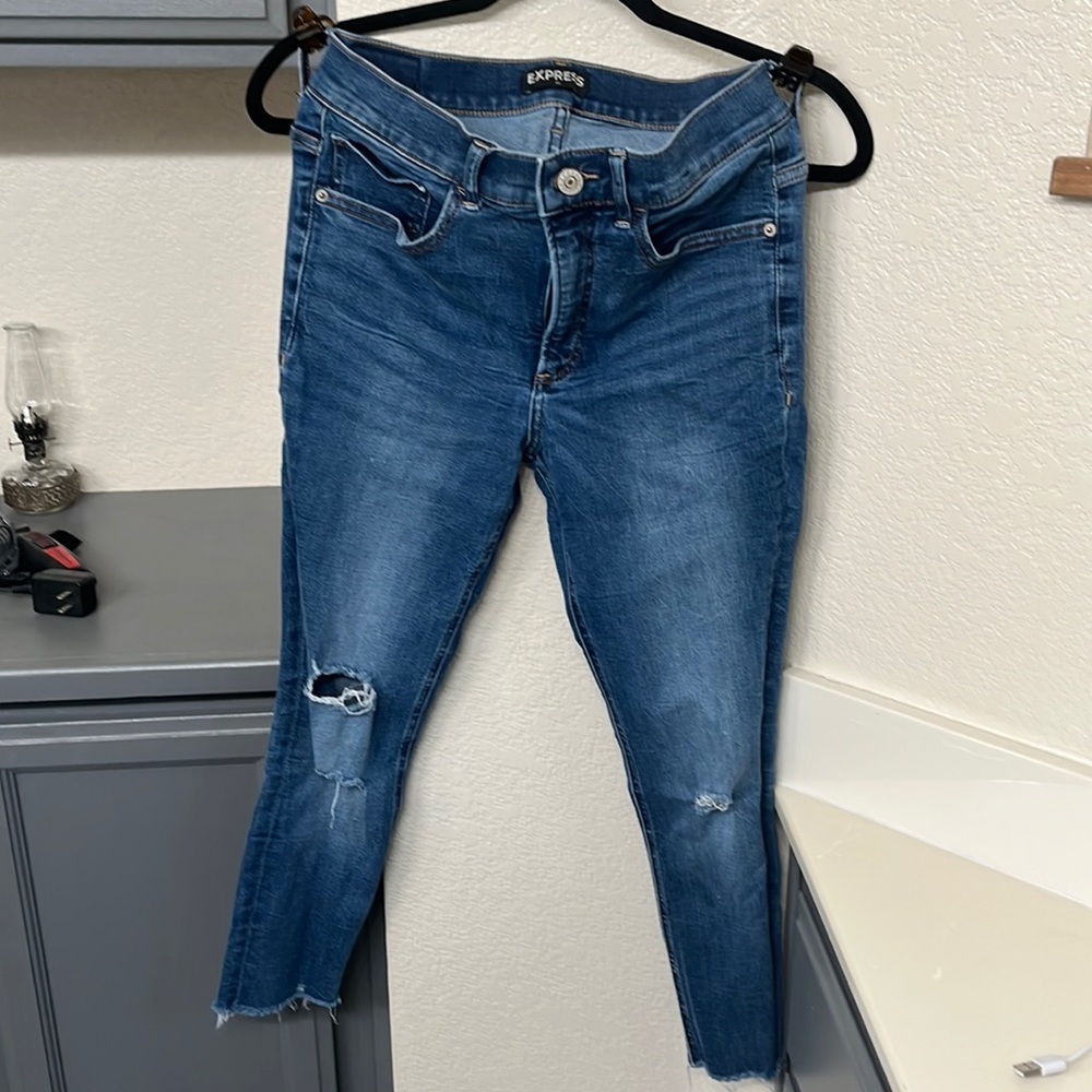 Express Distressed Jeggings